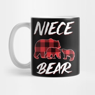 Niece Bear Red Plaid Christmas Pajama Matching Family Gift Mug